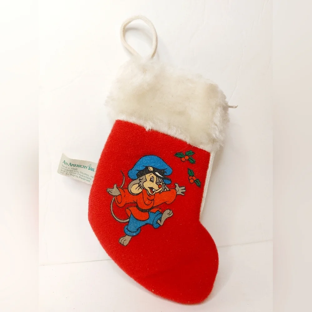 Vintage McDonalds/ Sears 1986 An American Tail Fieval Miniature Stocking‎